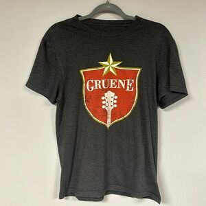Gruene Texas Gray Distressed Graphic Short Sleeve Tee, M,  Country Music Lovers